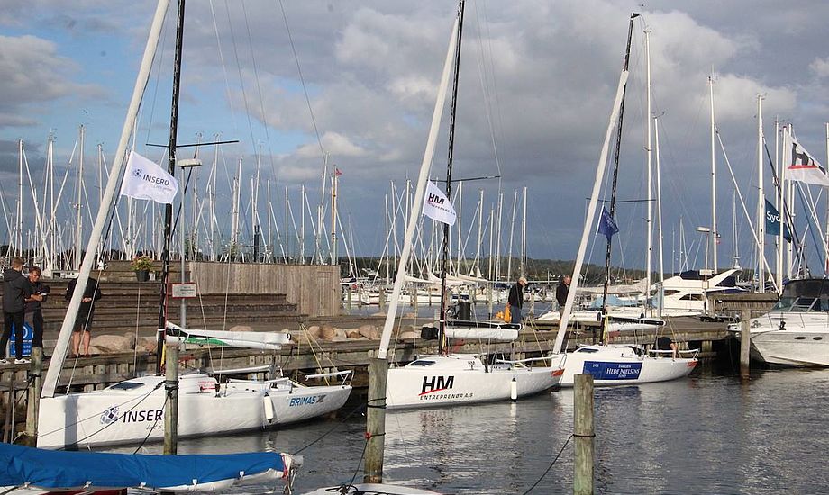 De 3 nye J70'ere i Horsens Havn. Foto: Peter Bjerremand Jensen