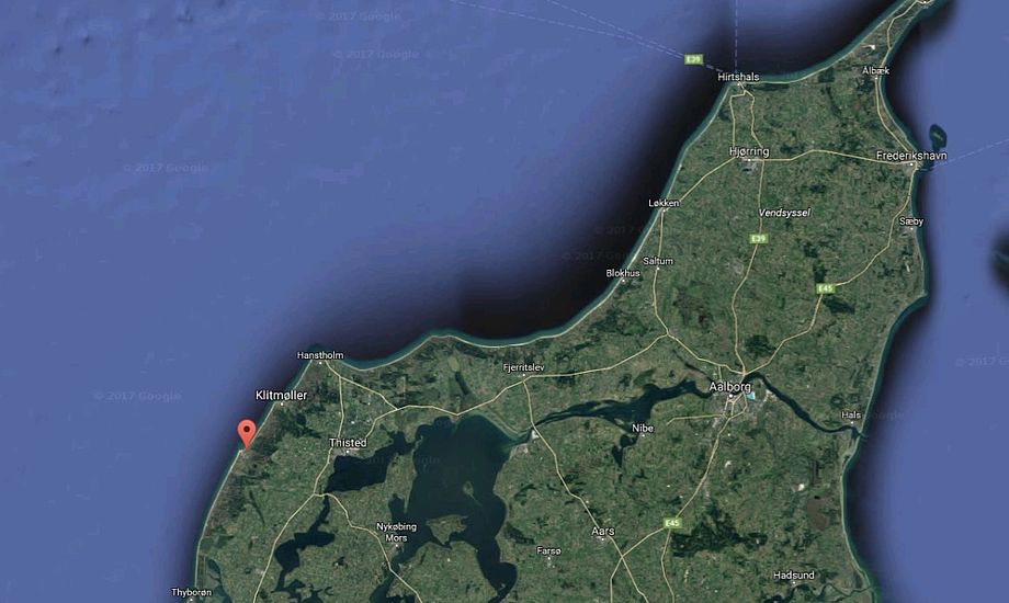 Ulykken fandt i eftermiddag sted i nærheden af Vorupør. Foto: Google Maps
