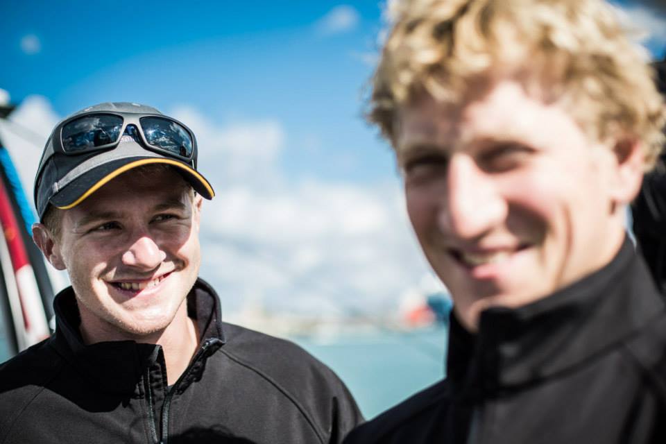 Danske Sehested og Wibroe i Southampton på VO 65er. Holdet skal sejle til Alicante i Spanien, hvor starten går 11. oktober. Foto: Team Vestas Wind