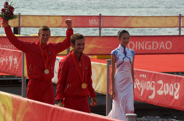 Jonas Warrer og Martin Kirketerp sejlede OL-guld hjem i Qingdao. Foto: Troels Lykke