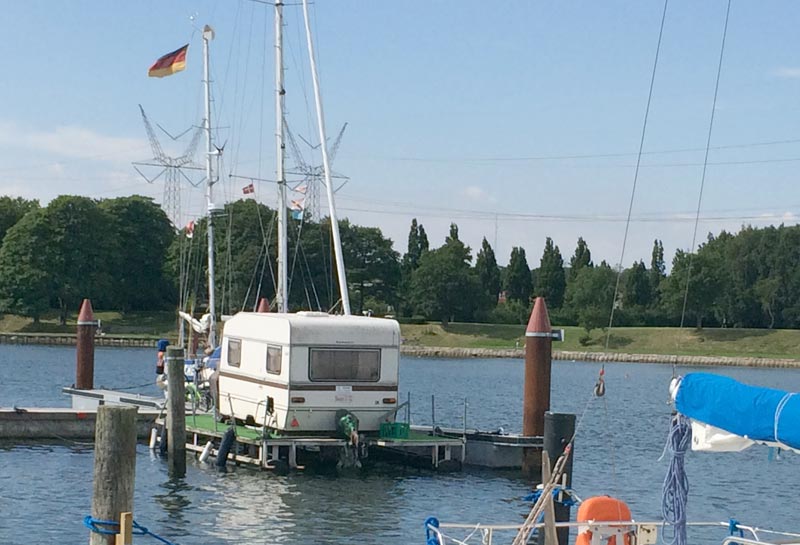 Camping i Middelfart havn er blevet vældig moderne. Foto: Karsten Svenningsen