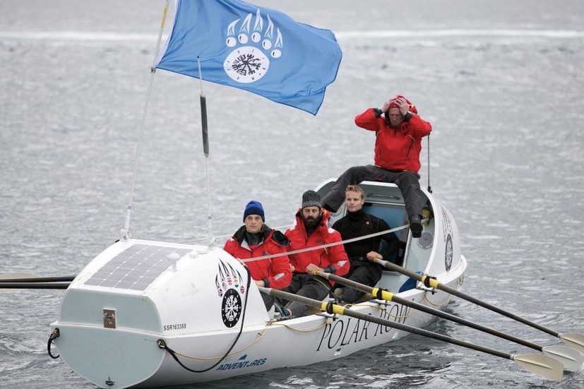 Toptrimmede atleter var med til at ro båden rekord hurtigt over Ishavet. Foto: Polar Row