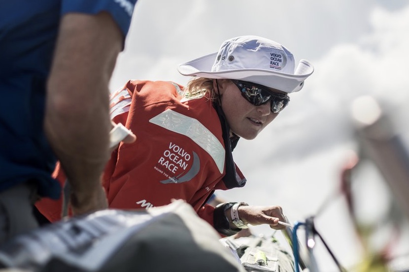 Jena Mai Hansen sejler med på de to sidste ben, der går til Gøteborg og Haag. Foto: Vestas 11th Hour Racing