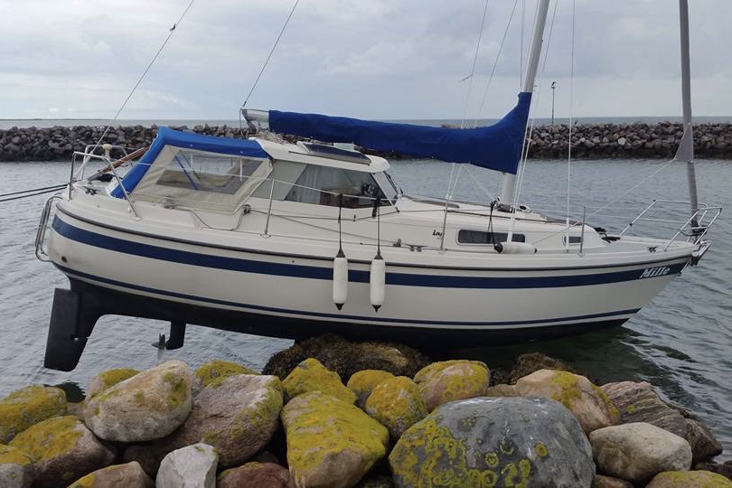 De sidste tyve år har Svend Findaln haft båd i Hou Havn. Da hans nye LM 28 skulle sejles til hjemhavnen, gik det dog galt. Foto: Jan Veggebro