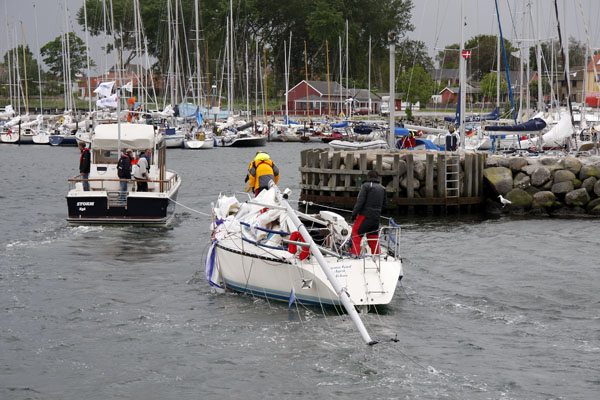 Henning Wermuth og Thomas Jermin, var en af de både, der ikke gennemførte sejladsen. Foto: Pantaenius / Niels Kjeldsen