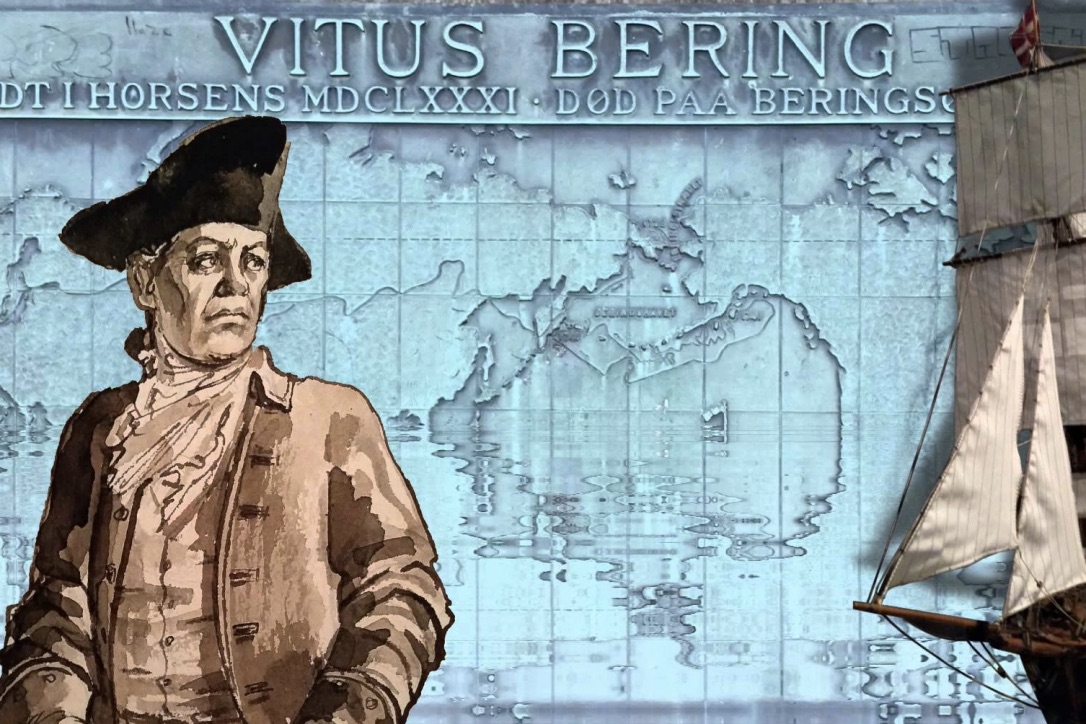 Vitus Bering, der blev født i Horsens, er blandt verdens største søfarer. Foto: YouTube