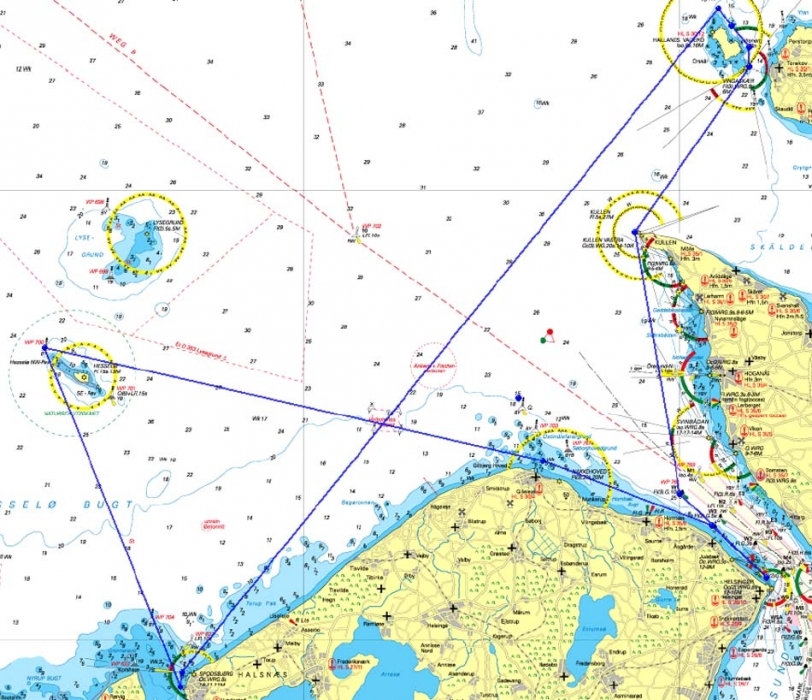 Det er Hallands Väderö til højre i billedet, som vækker bekymring hos visse sejlere.