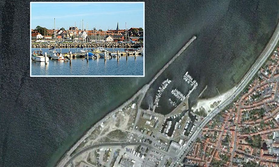 Nørrekaas Lystbådehavn har plads til 200 både, og er Bornholms største. Den ligger lige nord for Rønne trafikhavn. Collage: KB