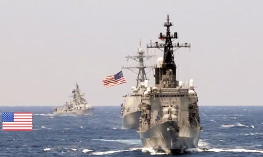 US-krigsskib. Foto fra videoen