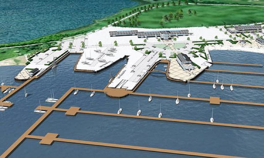 Planen for Admiral Marina i Nyborg, som skitsen så ud i 2010.