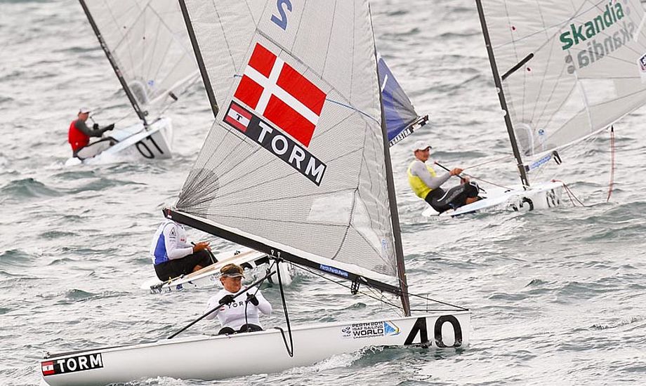 Jonas Høgh-Christensen i Perth i medal race. Foto: Mick Anderson / Sailingpix.dk