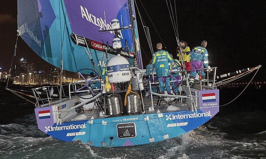 Det hollandske team er på hjemmebane, når Volvo Ocean Race afsluttes i Haag. Foto: Thierry Martinez / Team AkzoNobel