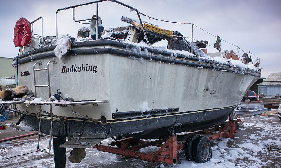 Her er ikke meget båd tilbage. Foto: Søren Stidsholt Nielsen, Søsiden, Fyns Amts Avis