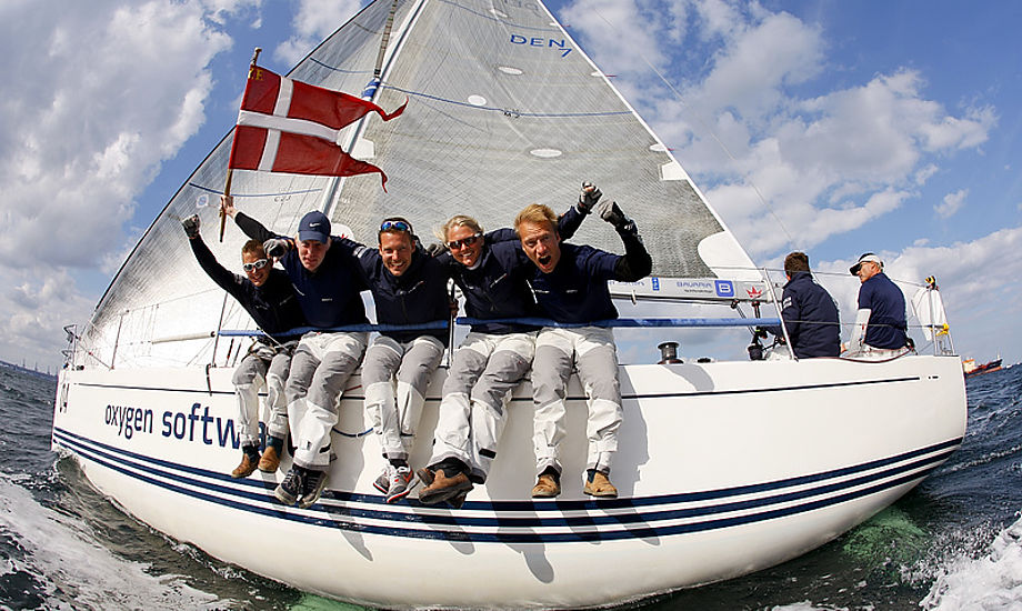 Morten Ulrikkeholm fra Kerteminde vandt VM i år i Aarhus med en rød krone i EPEX-sejlet. Foto: Mick Anderson/Sailingpix