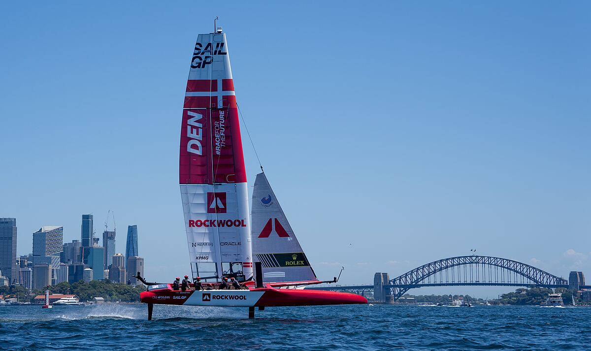 Danmark tager femtepladsen i SailGP efter en dramatisk sejlads afbrudt