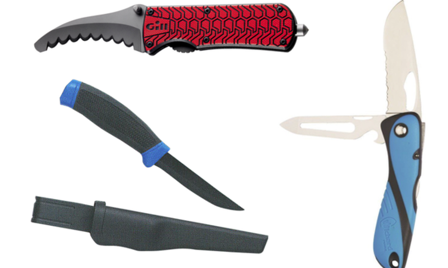 En skarp kniv kan ikke blot anvendes til at skære båden fri af garn, men bør altid indgå som en del af det øvrige sikkerhedsudstyr, eksempelvis hvis et tov akut må skæres over.