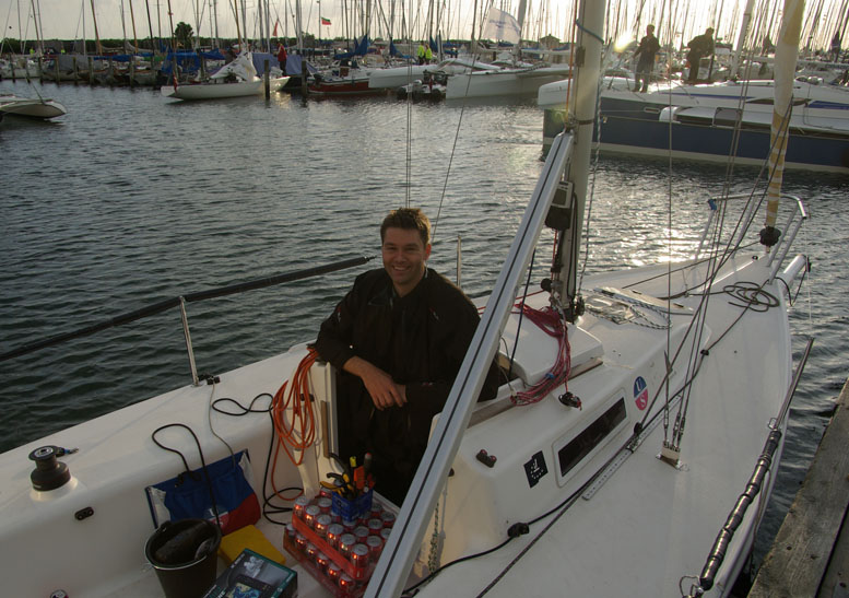 Jesper Davidsen fra Ullmann Sails i Aahus skal sejle i en J/80 - vi spiser hver 3. time for at holde blodsukkeret konstant for ikke at blive trætte, siger han. Foto: Troels Lykke