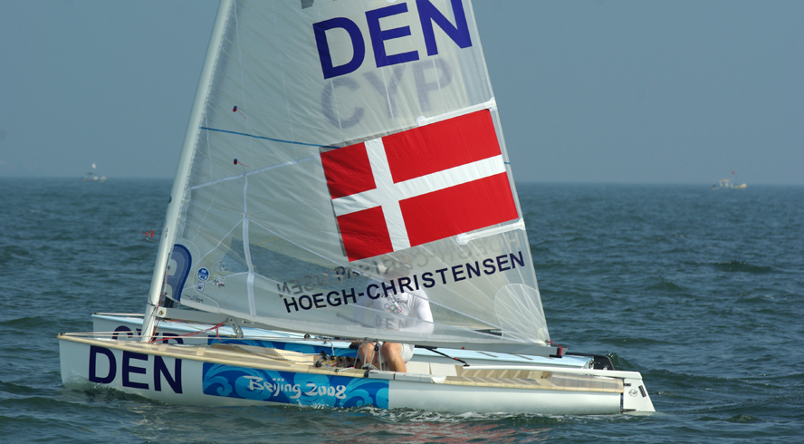 Danmark vil have OL-klasserne til Århus i 2014. Her ses Jonas Høgh-Christensen. Foto: Troels Lykke