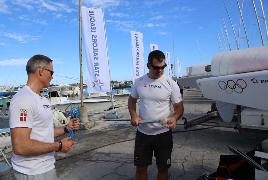 Michael Hestbæk og Claus Olesen sejler frem til på lørdag i Star Sailors League. Foto: Troels Lykke