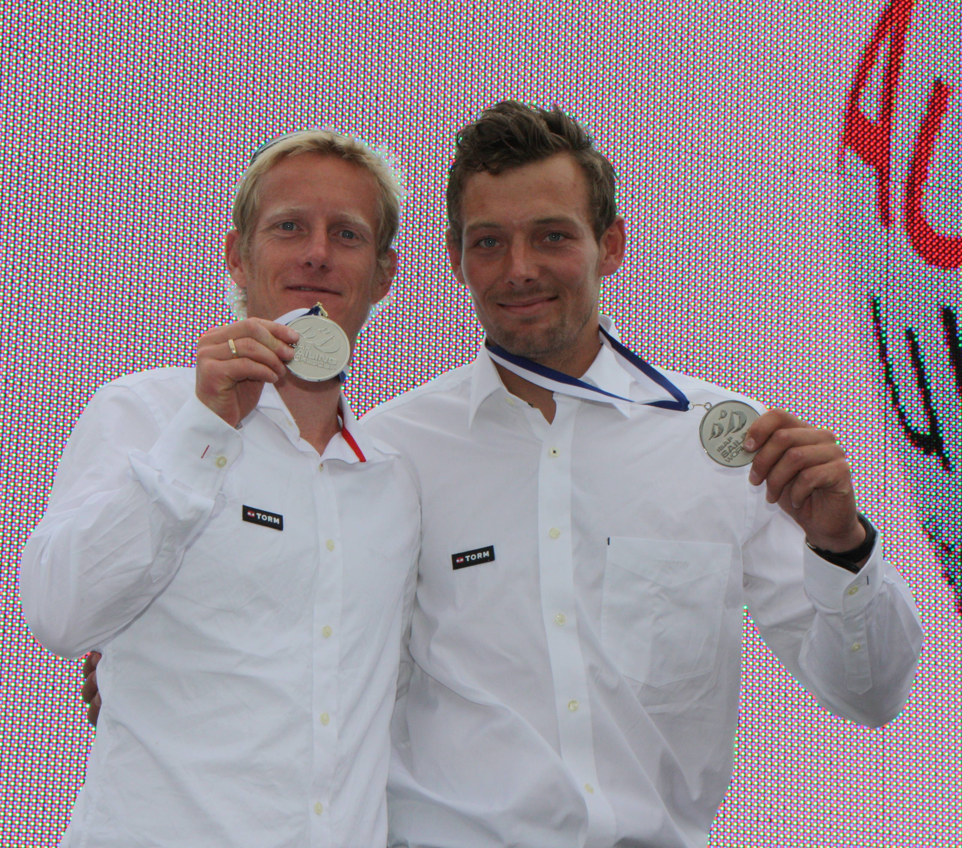 Krüger og Thorsell ses her i Kiel fornylig hvor de vandt sølv. Foto: Christian M. Borch/sejlsport.dk