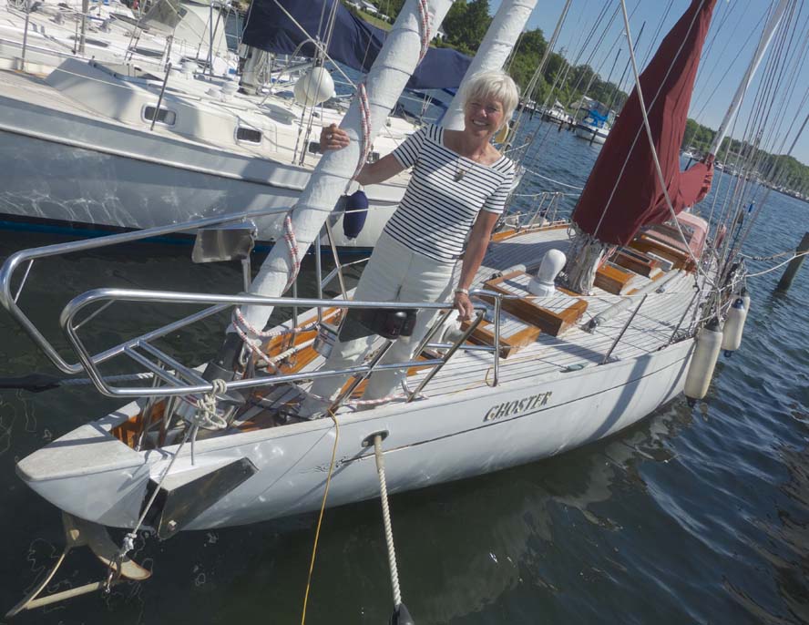 Ulla-Britt Lyman har nu solgt båden til en håndværksmester i Oslo. Foto: Søren Stidsholt Nielsen