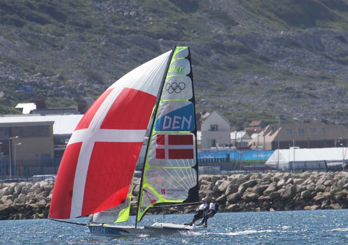 Nørregaard og Lang sejler i dag, men kan ikke følges på GPS-tracking, en skandale fra IOC. Foto: Troels Lykke