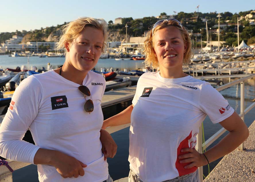 Maiken og Anne-Julie under VM i Marseille i september. Foto: Troels Lykke