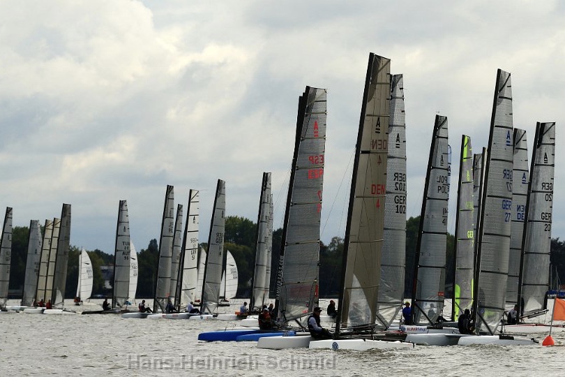 Fem danske både deltog på Steinhuder Meer. Foto: Hans-Heinrich Schmid
