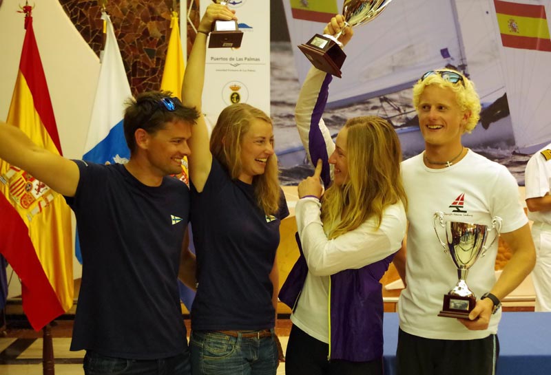 Glade danske vindere på Gran Canaria. Martin og Annette th.
