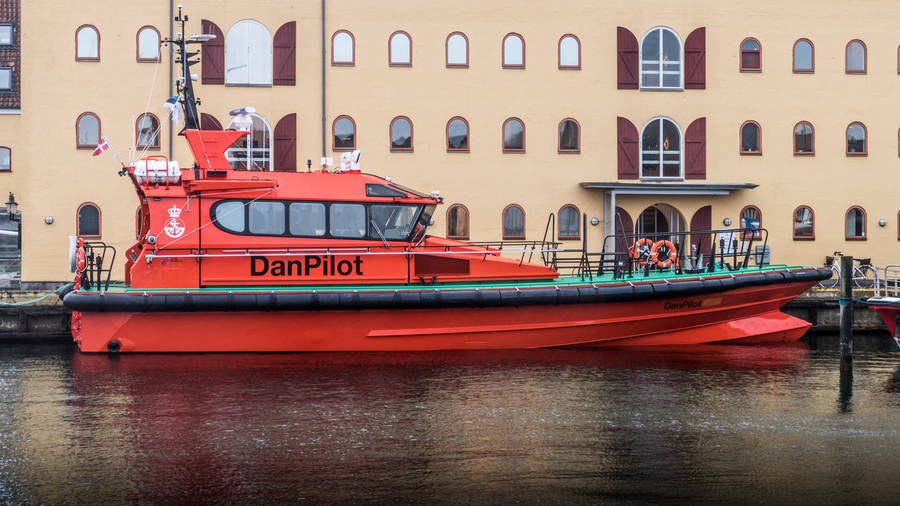 Det nye lodsfartøj er det første Danpilot i Svendborg får leveret fra Baltic Workboats Shipyard i Estland. Foto: Søren Stidsholt Nielsen, Fyns Amtsavis, Søsiden