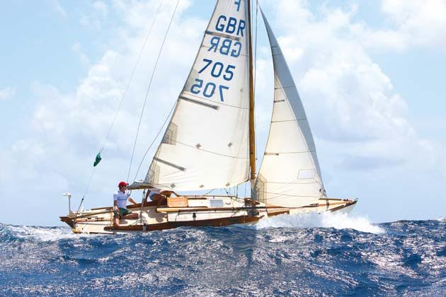 Leo Goolden brugte 20 dage på at krydste Atlanten i 24-fods Folkebåd. Foto: Yachting World