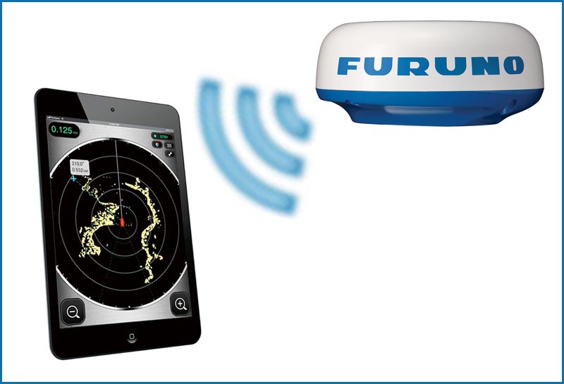 WiFi-modulet sender trådløst til din iPhone/Ipad, hvorfra du styrer informationerne. Foto: FURUNO