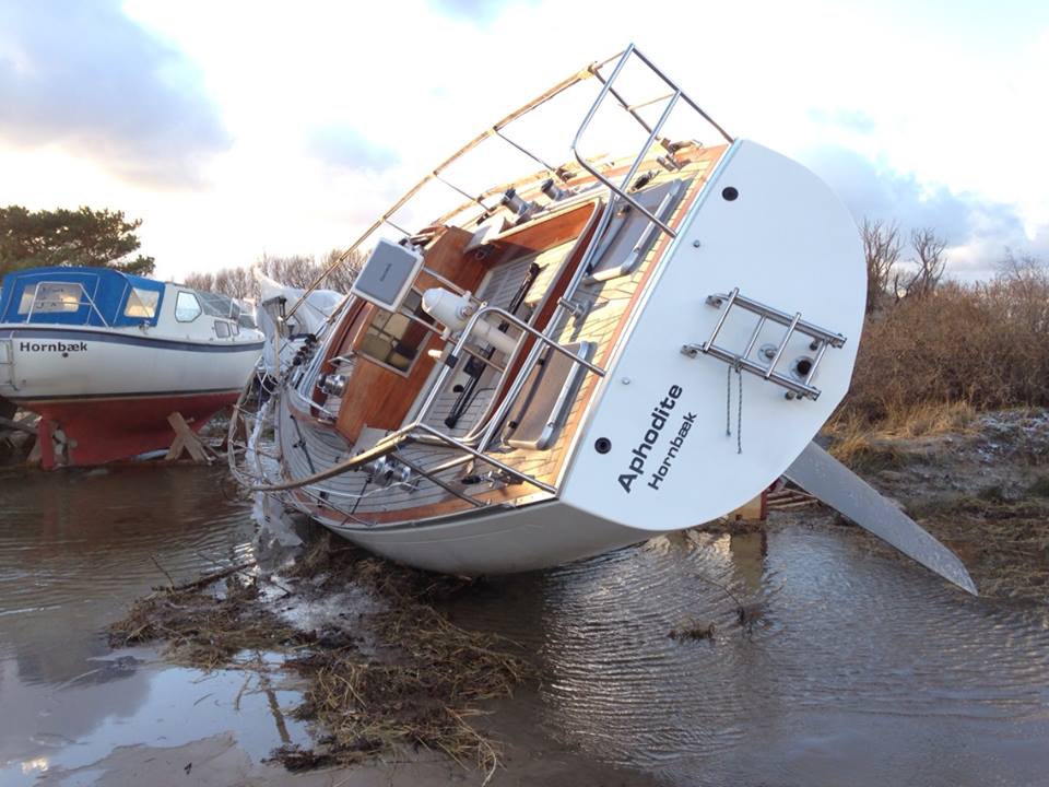 Mange sejlere blev ramt af stormfloden fordi de har droppet kaskoforsikringen. Foto: Lars Hendriksen
