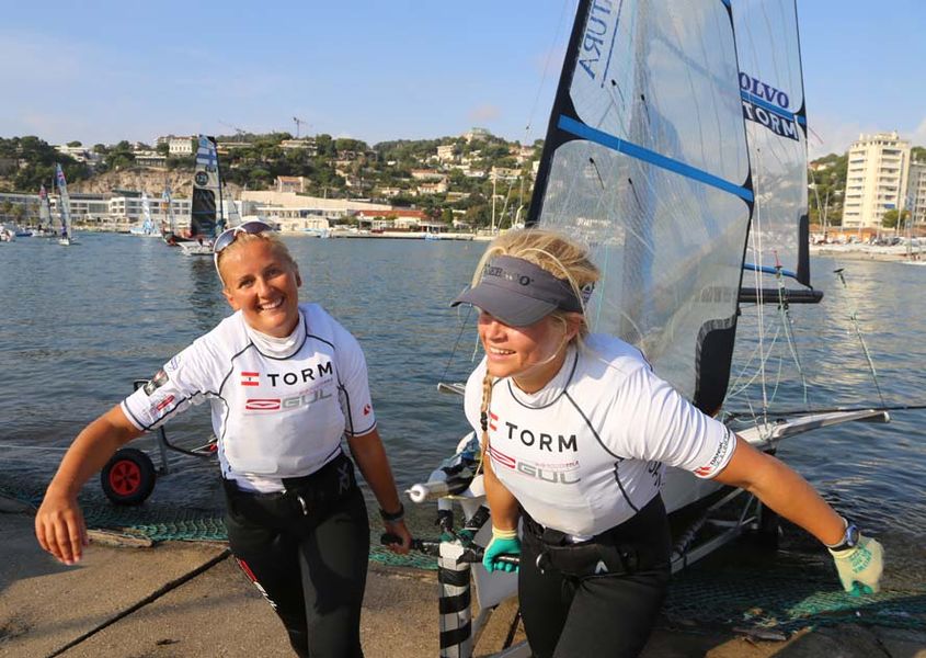 Jena og Katja til 49erFX VM i Marseille. Arkivfoto: Troels Lykke