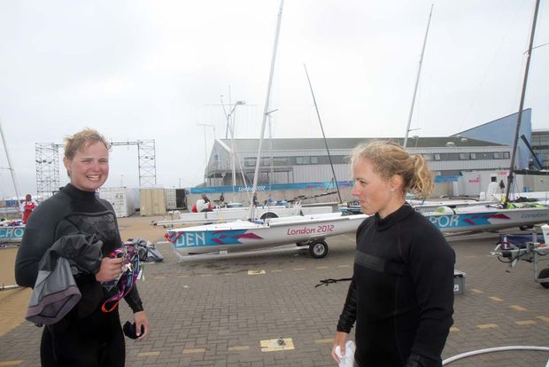 Lene Sommer, tv., og Henriette Koch under OL i England. Foto: Troels Lykke
