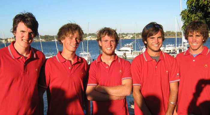 Team Boidin i Perth. Fra venstre: Martin Boidin, Leo Shoal, Adam Claskin, Arnau Farras-Knowles og James Loughridge.