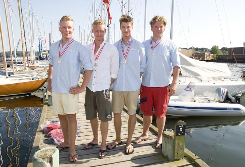 Vinderne (fra venstre) Frederik Berg, Anders Nørrelykke, Lukas Lier og Konrad Floryan.