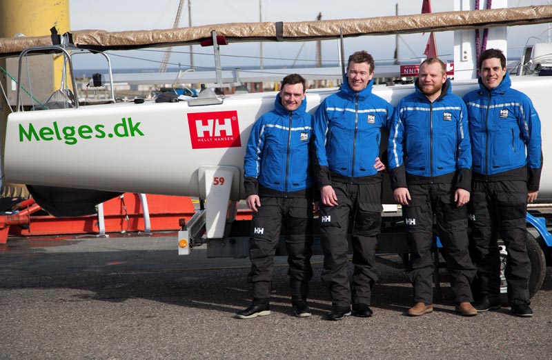 De fire sejlere i Melges.dk Sailing Team har trådt deres barnesko i Frederikshavn Sejlklub, og har gennem tiden deltaget i talrige internationale mesterskaber. Foto: Melges.dk Sailing Team
