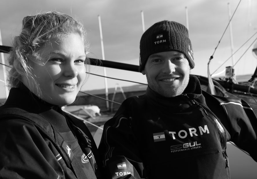 Line Just studerer jura på Aarhus Universitet, mens Allan Nørregaard er fuldtidsprof-sejler og bor i Svendborg, hvor der snart er træningslejr. Foto: Troels Lykke