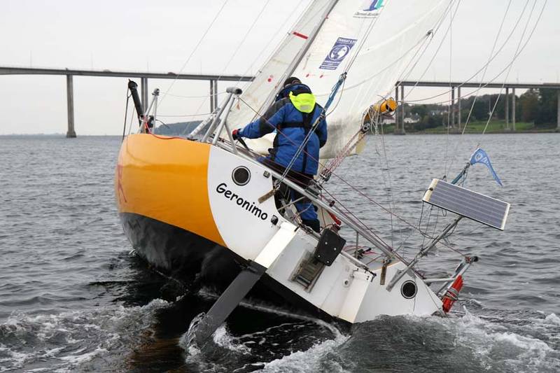 Ole Larsen var mindste båd under Bådnyt og Svenborg Amatør Sejlklubs singlehandsejlads i september. Foto: Troels Lykke