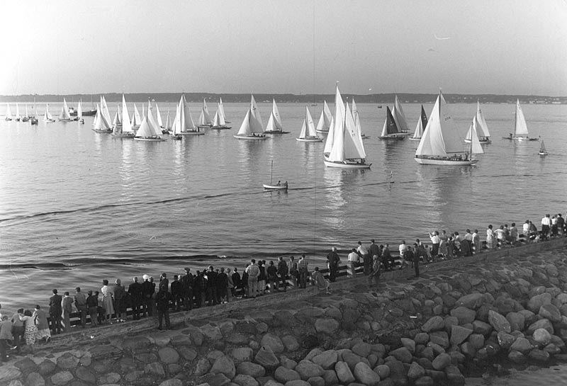 Sjælland Rundt anno 1957, 10 år efter det startede. Foto: ?