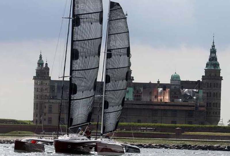Flerskrogsbåde er igen tilladt i Helsingør under Sjælland Rundt. Foto: Troels Lykke