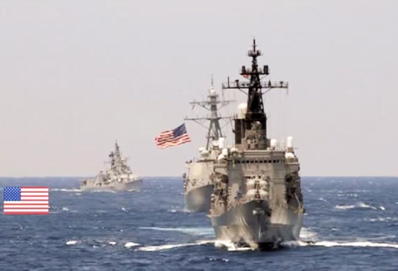 US-krigsskib. Foto fra videoen