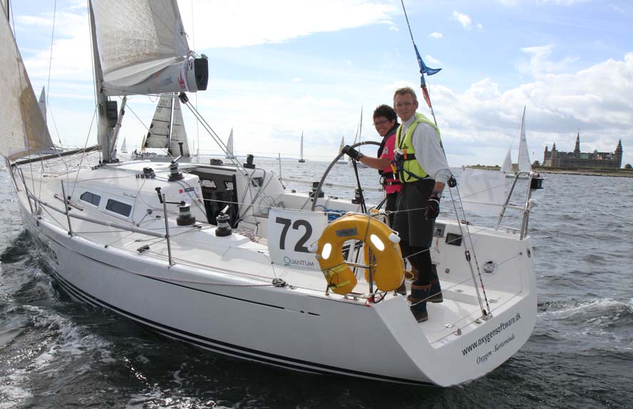 René Lokesgaard tog EM-bronze i X-35eren med skipper Morten Ulrikkeholm. Båden ligger til dagligt i Kerteminde. Foto: Troels Lykke